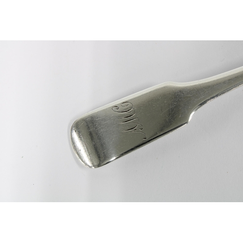 66 - Rare Scottish provincial silver teaspoon, fiddle pattern, by Robert Robertson of Cupar, c1825, marke... 