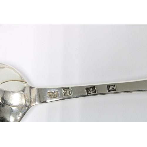 69 - Georgian Scottish silver Hanoverian table spoons, to include William Dempster, Edinburgh 1766, Willi... 