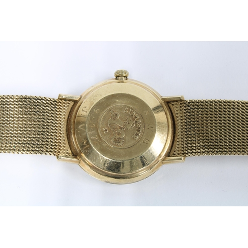 70 - Gents vintage 9ct gold Omega Automatic De Ville wrist watch with champagne dial, hour batons and dat... 