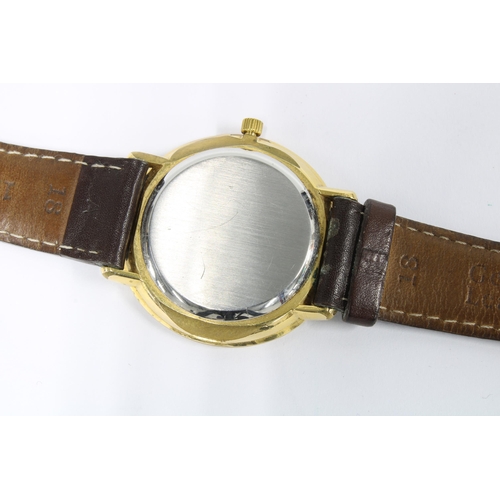 71 - Gents Omega De Ville Automatic wristwatch, gold plated with champagne dial and baton markers, on a b... 