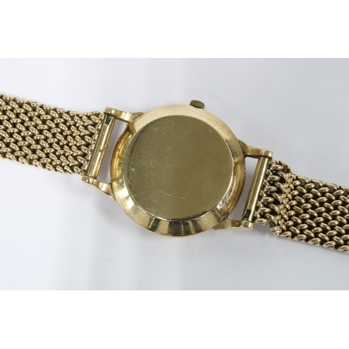 73 - Gents vintage 9ct gold Omega Automatic wristwatch, champagne dial with Arabic numeral at 12 and bato... 