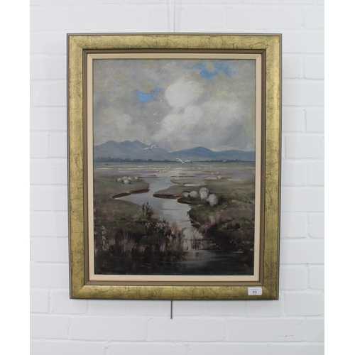 11 - Mary B. Barnard (1870-1946) 'April From Dunstaffnage' oil on canvas, signed & framed, 45 x 60cm