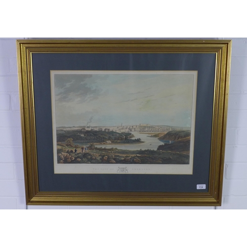 114 - The City of Aberdeen, large framed print, 60 x 45cm