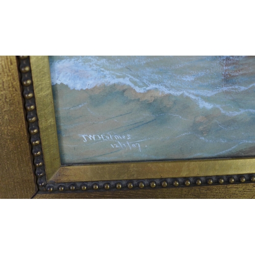 159 - J. Weldon Holmes, 'Inverurig', watercolour, signed and dated 12/1/07, framed under glass, 36 x 47cm