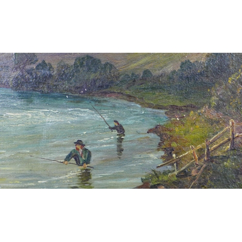 51 - Arthur Perigal RSA RSW (SCOTTISH 1816 - 1884), 'on The Tweed' oil on canvas, signed, within an ornat... 