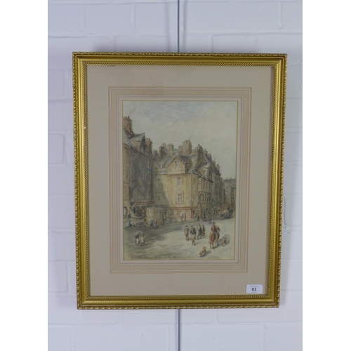 63 - John Le Conte (SCOTTISH 1816-1877) 'John Knox's House', watercolour, signed and inscribed extensivel... 