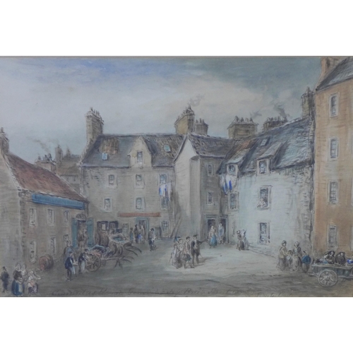 64 - John Le Conte (SCOTTISH 1816-1877) 'Clarinda House, Bristo Square, Edinburgh', watercolour, signed a... 