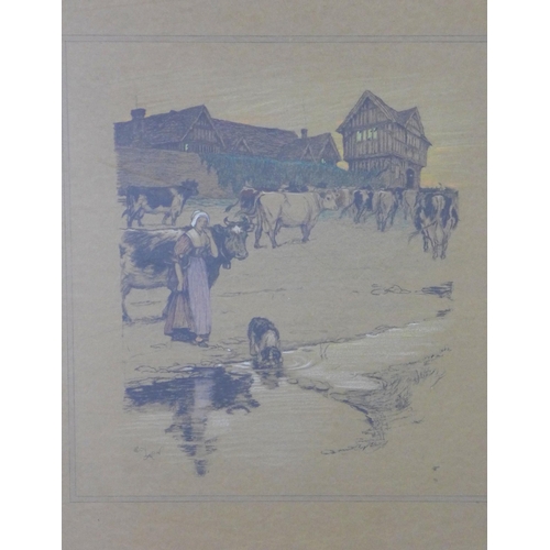 77 - Cecil Aldin, framed print, 30 x 30cm