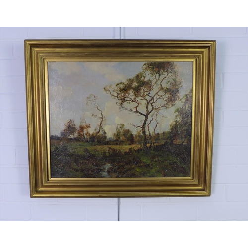 169 - Annie Young, Wooded Landscape, oil on canvas, signed and framed, 55 x 45cm