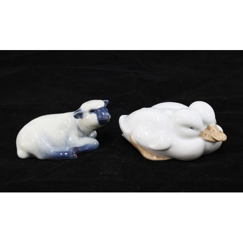 119 - Royal Copenhagen lamb, No.756 and Royal copenhagen ducks No.516 (2)