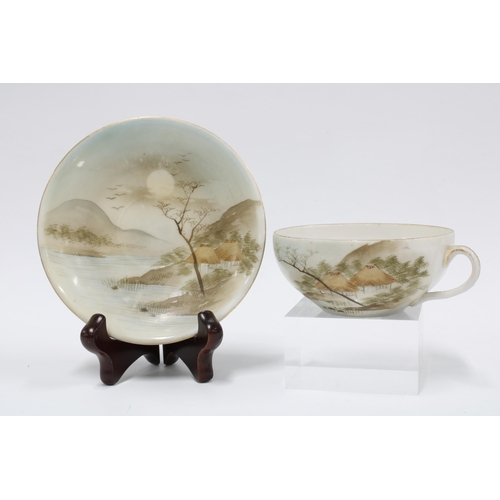 147 - Chinese and Japanese cups and saucers (5)