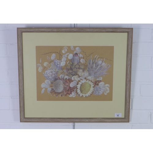 158 - Kate Nicoll (20th Century) Floral still life, gouache / watercolour, signed & framed, 40 x 30cm