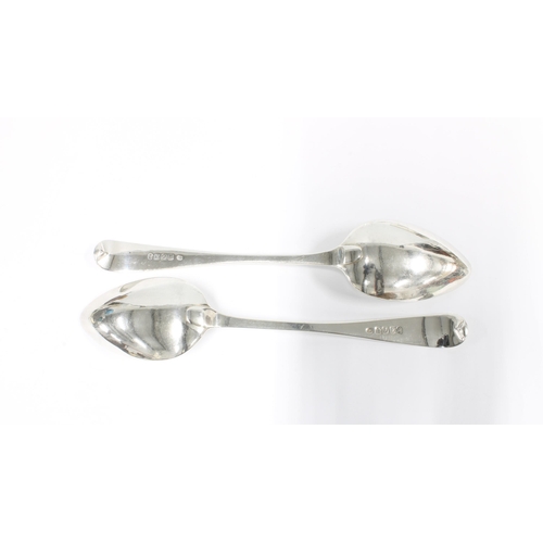 16 - A pair of Scottish silver tablespoons, Old English pattern, makers mark for Matthew Craw, Edinburgh ... 