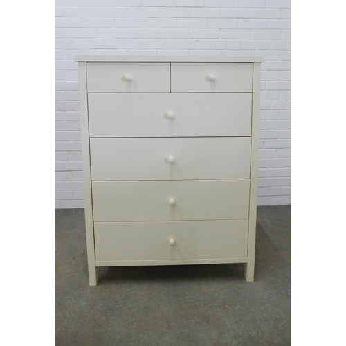 201 - Modern chest, the rectangular top above two short and three long drawers, retailed by John Lewis. 10... 