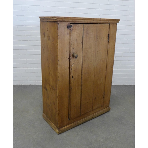 219 - Pine cupboard with shelved interior. 114 x 80 x 37cm.