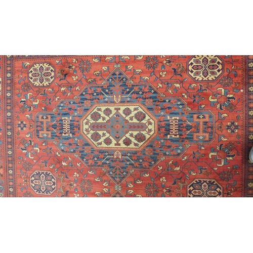 274 - Large Louis de Poortere, Mossoul carpet, Caucasian style with red field, 280 x 380cm