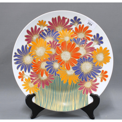 304 - Rosenthal studio-linie porcelain charger, signed Rosemonde Nairac, 33cm