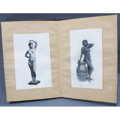 323 - Early 20th century 'Art Studies', folio containing  a set of 24 female nude prints of Ceylonese wome... 