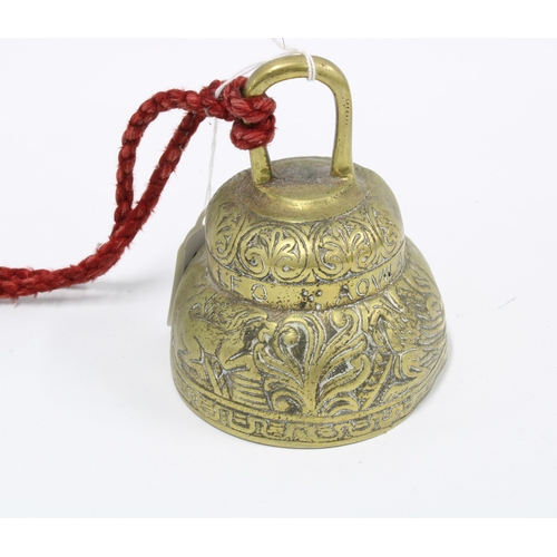 337 - Brass / bronze sanctuary bell, 12cm