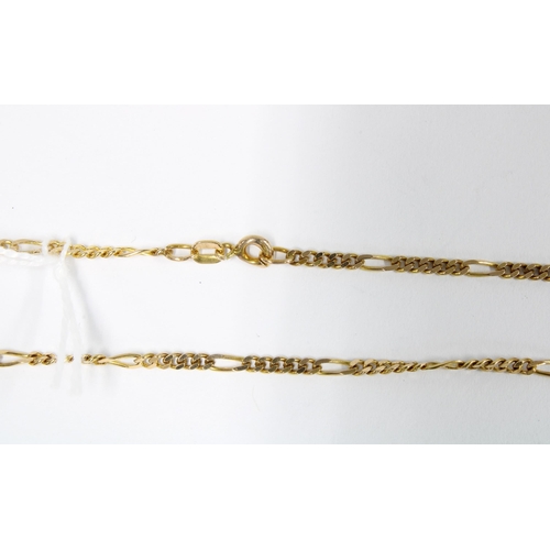 59 - 9ct gold figaro chain necklace, stamped 375