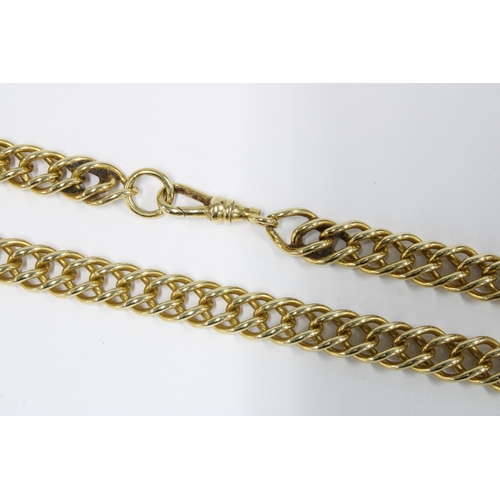 65 - 9ct gold curb link chain necklace