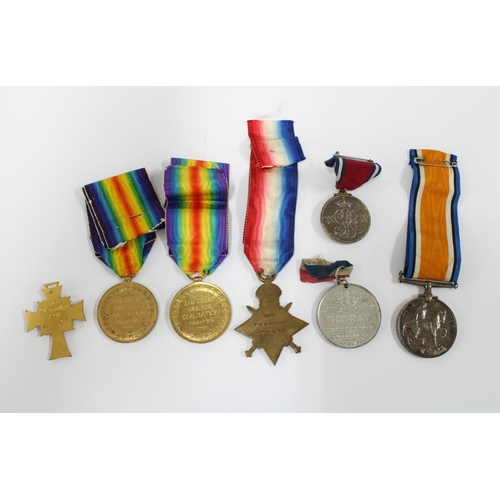 71 - WWI medal trio with Victory, War and 1914 Star, awarded to 26012 PTE W. WILSON NORTH D. FUS, two  Ge... 