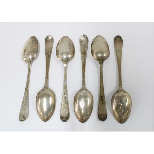 93 - Victorian set of six silver teaspoons, Glasgow 1881 (6)