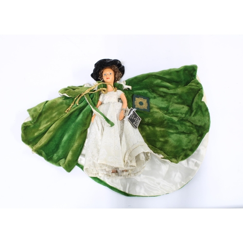 384 - Peggy Nisbet collector doll - H.M Queen Elizabeth II in Robes of the Order of the Thistle, 20cm