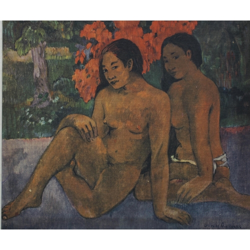 196 - After Gauguin, and the Gold of Their Bodies (Et l'or de leurs corps) fabric print, laid down on canv... 