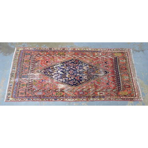 203 - Persian / Iranian rug, a/f with repairs, 250 x 115cm