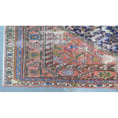 203 - Persian / Iranian rug, a/f with repairs, 250 x 115cm