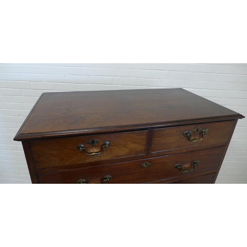 242 - 19th century mahogany chest on chest / tallboy, the top with two short and three graduating long dra... 