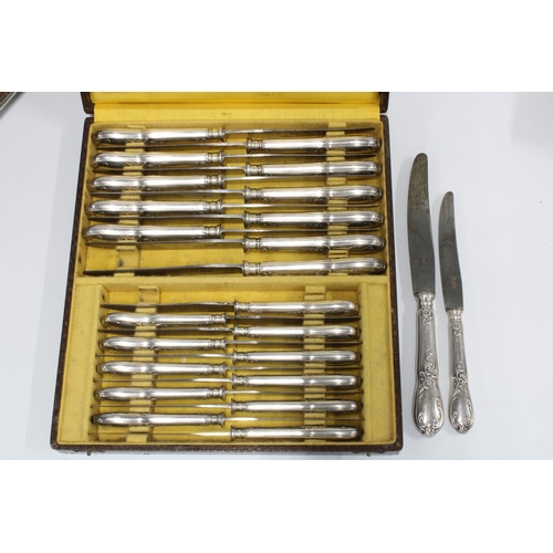 411 - Late 19th century silver plated cutlery service in Louis XV rococo style, 12 place setting