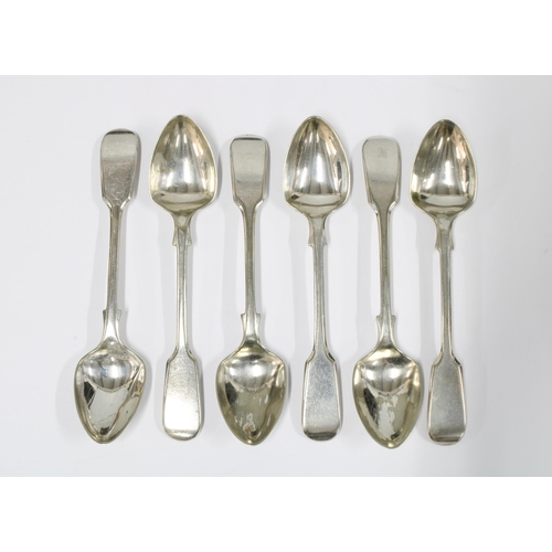 5 - A quantity of 18th & 19th century silver teaspoons, various hallmarks together with a set of six epn... 