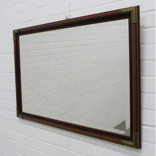 418 - Campaign style mirror, 65 X 95CM