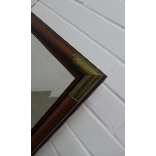 418 - Campaign style mirror, 65 X 95CM