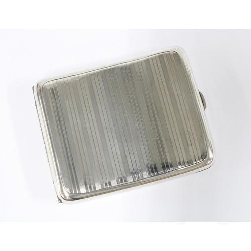 10 - Edwardian silver cigarette case, Birmingham 1909, 10 x 8cm