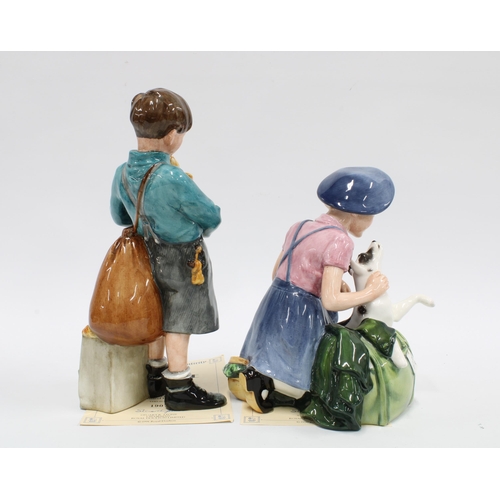 126 - Two Royal Doulton limited edition figures, 'Welcome Home' HN3299, no. 1907/9500 and 'The Homecoming'... 