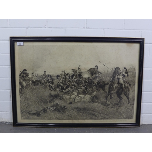 183 - The Black Watch at Bay, framed print from The Fine Art Military and Sporting Gallery, New Bond Stree... 