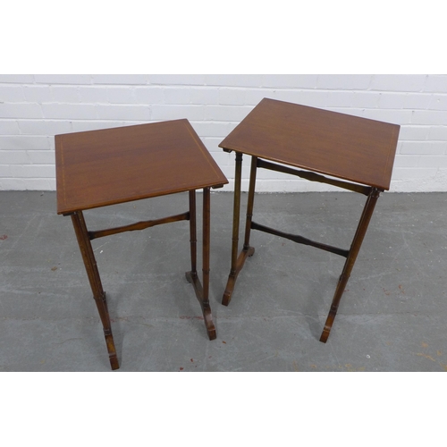 217 - Edwardian mahogany nest of two tables. 65 x 41 x 35cm. (2)