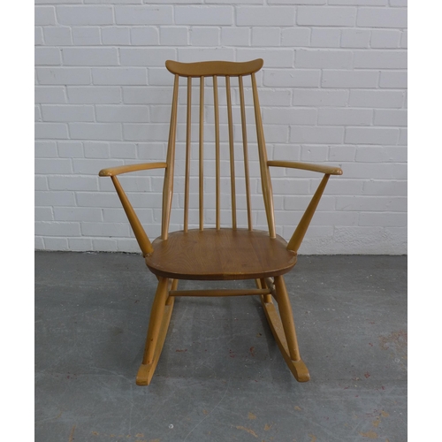 269 - Ercol blonde elm rocking chair, 86 x 62 x 41cm.