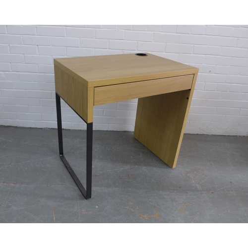 272 - Contemporary desk with single frieze drawer. 75 x 74 x 50cm.