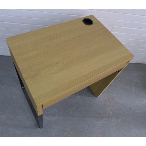 272 - Contemporary desk with single frieze drawer. 75 x 74 x 50cm.