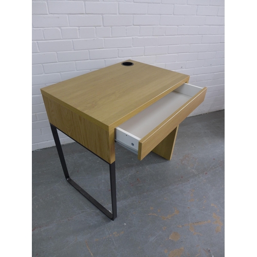 272 - Contemporary desk with single frieze drawer. 75 x 74 x 50cm.