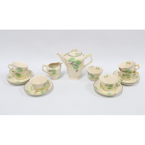 321 - Art Deco pottery coffee set (a/f)