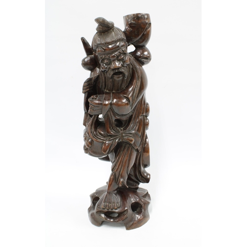 332 - Chinese carved rootwood figure, 43cm.