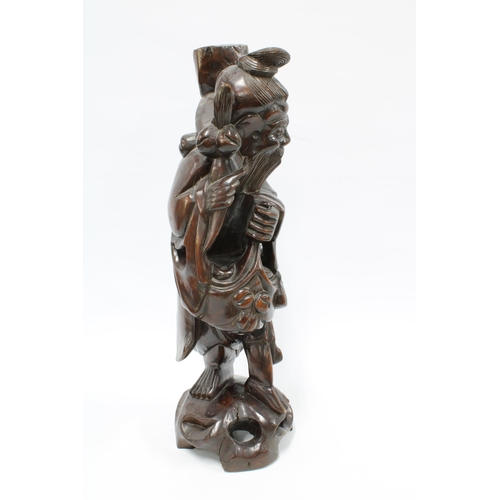 332 - Chinese carved rootwood figure, 43cm.