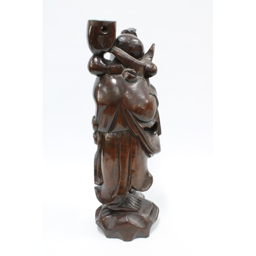 332 - Chinese carved rootwood figure, 43cm.