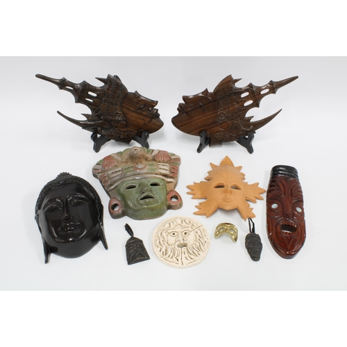 347 - Collection of wall masks (10)