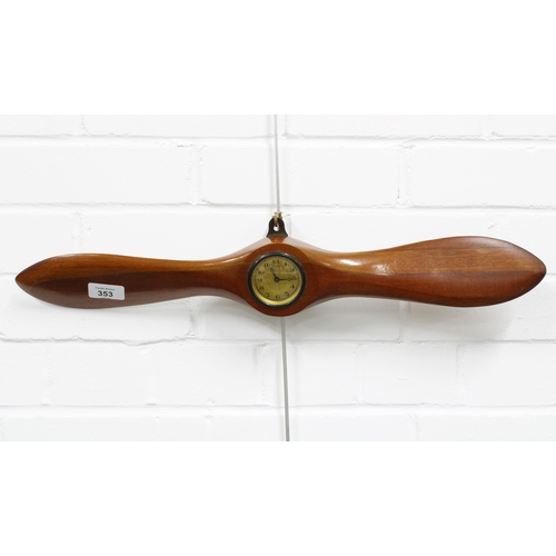 353 - Propellor wall clock, 56cm.